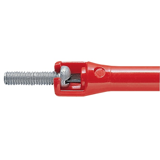 Facom AFR_4X125 red-handled bolt extractor tool, side view on white background.