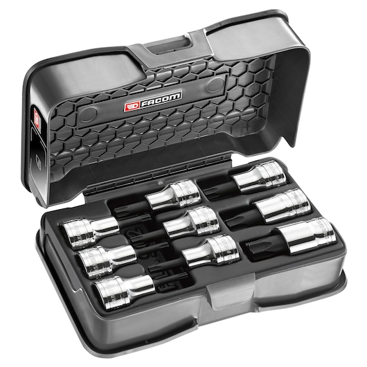 1/2" TORX® bit socket set, 9 pieces, MBOX 1/2" drive