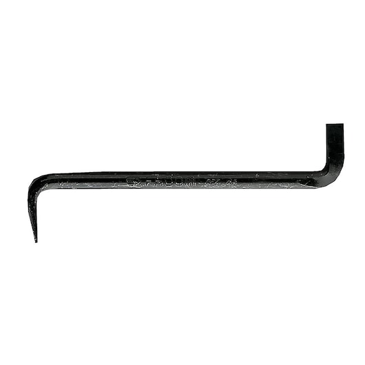 Facom ARZ_4 black steel pry bar with curved and angled ends, side view, white background.