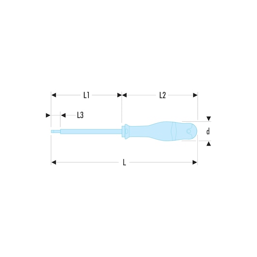 PROTWIST®, 1000V Insulated Screwdriver for Slotted Head, 2X75 mm