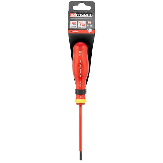 PROTWIST® 1000V Insulated Screwdriver for Slotted Head, 4X100 mm