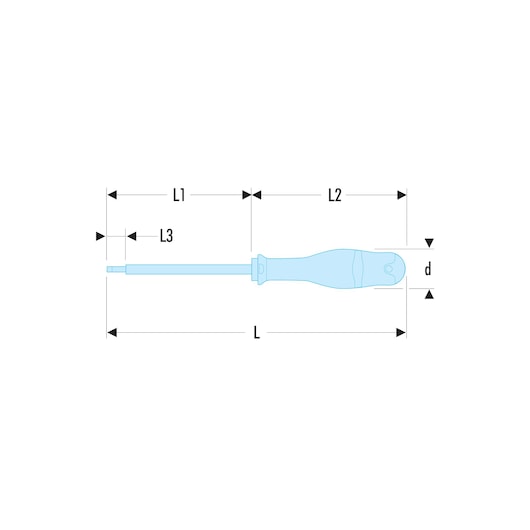 PROTWIST® 1000V Insulated Screwdriver for Slotted Head, 4X100 mm