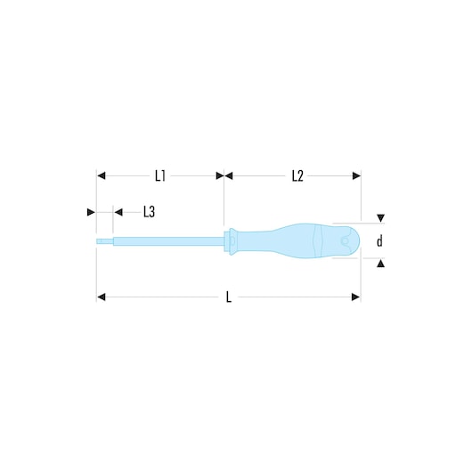PROTWIST® 1000V Insulated Screwdriver for Slotted Head, 4X150 mm
