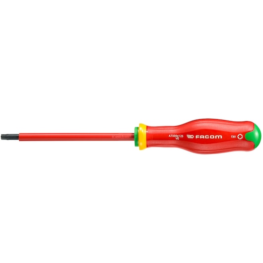PROTWIST Isolated 1000 Volt TORX screwdriver side view
Tournevis PROTWIST TORX isolé 1000 Volts vue de côté