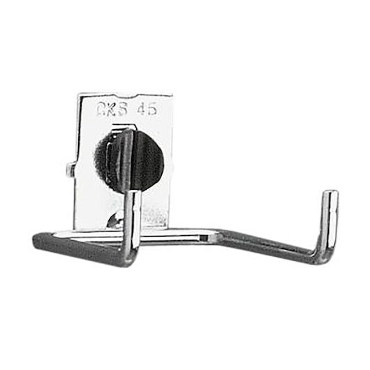 Facom CKS_46A wall-mounted double hook, chrome finish, front angle on white background.