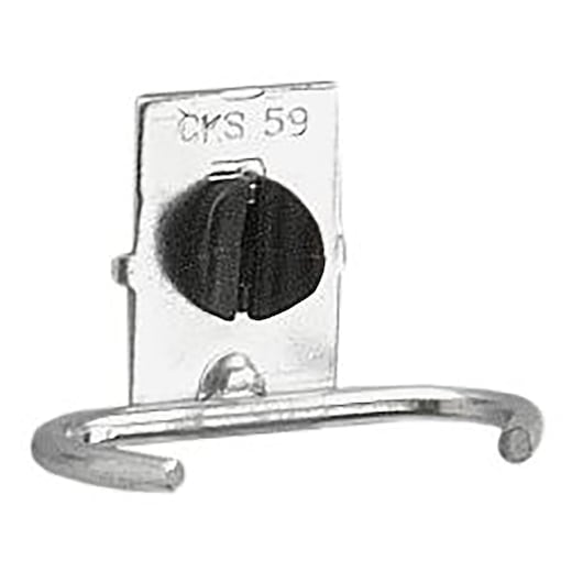Facom CKS59A metal wall hook with black knob, photographed from the front on a white background.