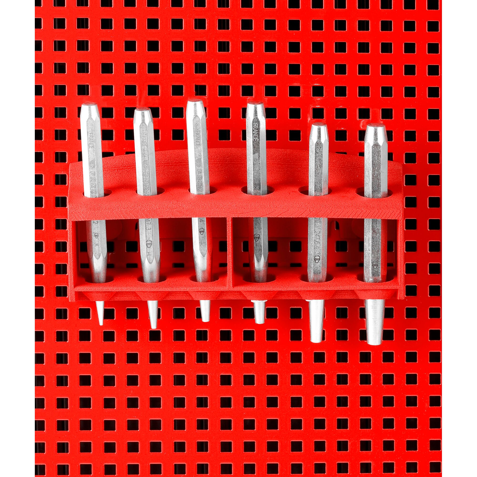 Versatile Polypropylene Rack for 6 Drift Punches | FACOM