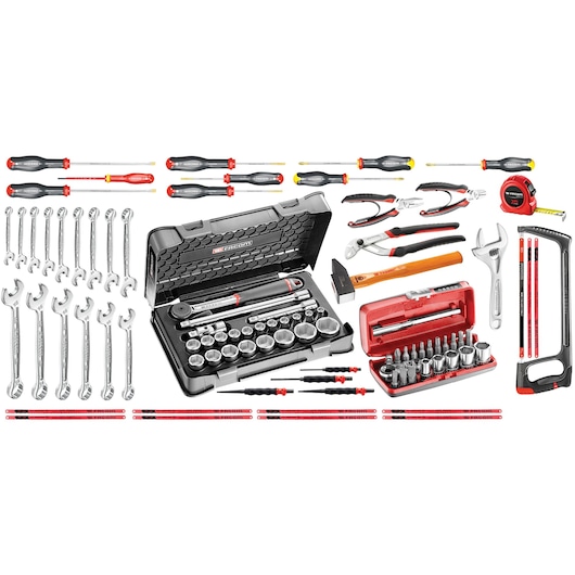 Mechanics set 96 tools metric