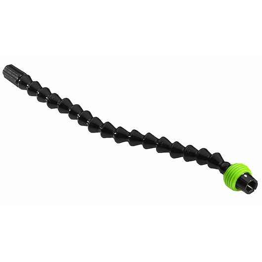 Facom D_110 flexible black drill extension with green connector, product side view on white background.