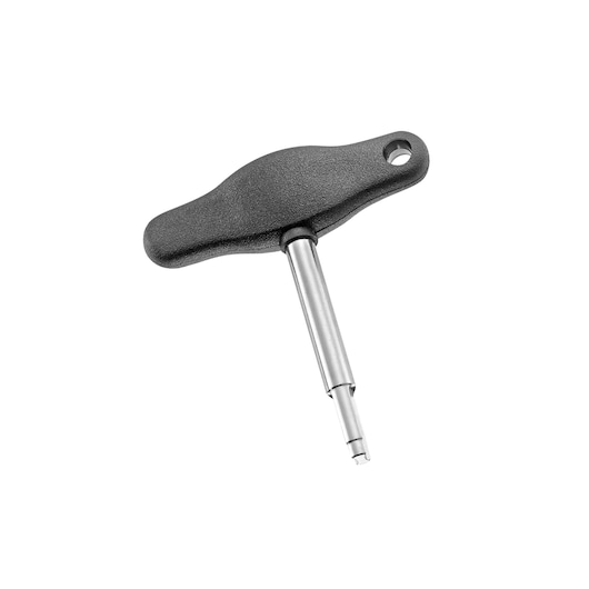 Facom D_1VAG-H T-handle tool with black grip and silver shaft, front view, white background.