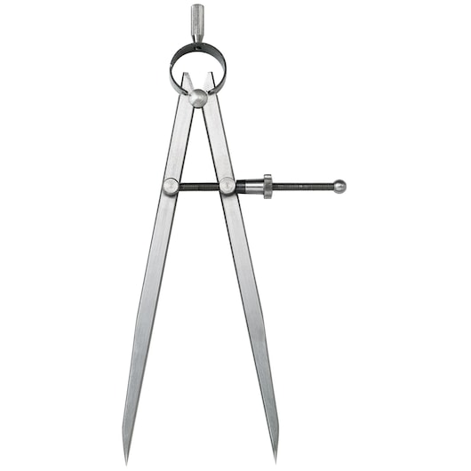 Facom DELA_1901_05 metal compass with adjustment screw, front angle, on white background.