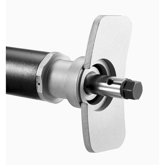 Facom DF.17A silver metal bearing puller attachment, close-up side angle on white background.