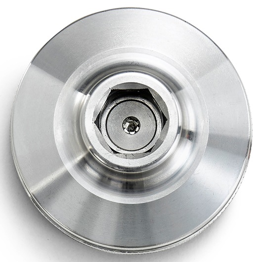 Facom DF_6-2P metal rotary tool part with hexagonal center, photographed top view on white background.