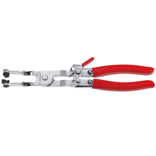 Facom DM_25 hose clamp pliers with red handles, side view on white background.
