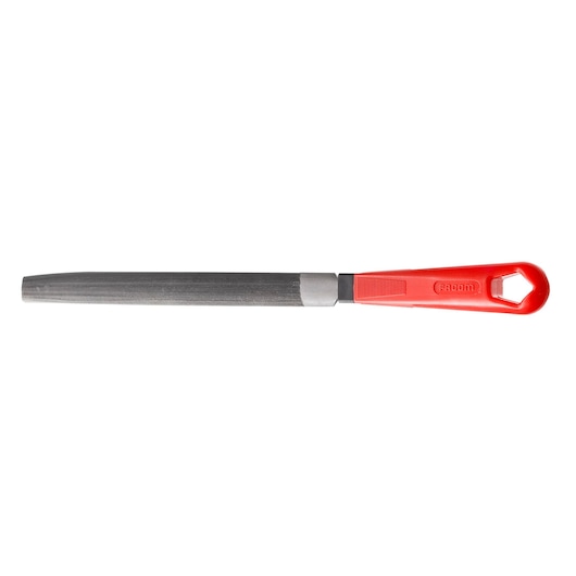 Facom file with red handle, flat tapered shape, SKU DRDMD200EMA, product category Photography, side view.