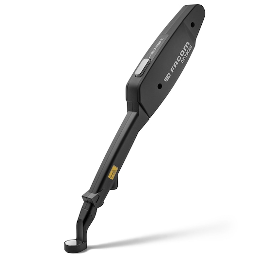 Facom DX_TSCANPB electronic measuring tool, black, side angle, with visible measure button and Facom branding.