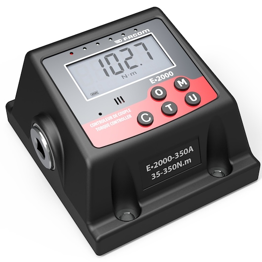 Facom E.2000-50A torque controller with digital display and control buttons, angled view on white background.