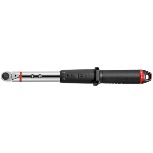 Photo of Facom E_516ST-30PB torque wrench, black and silver, side view on white background.
