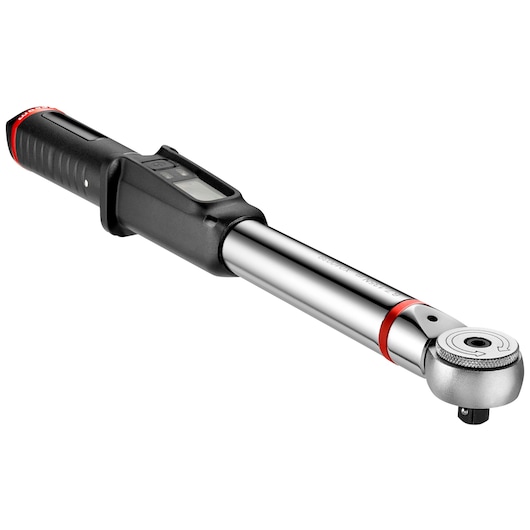 Facom E_516ST-135PB digital torque wrench, chrome and black, angled view on white background.