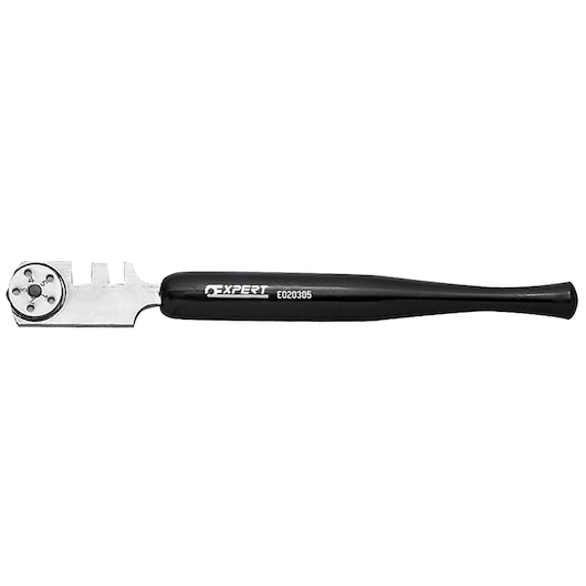 Facom E020305 glass cutter with black handle, side view, on white background.
