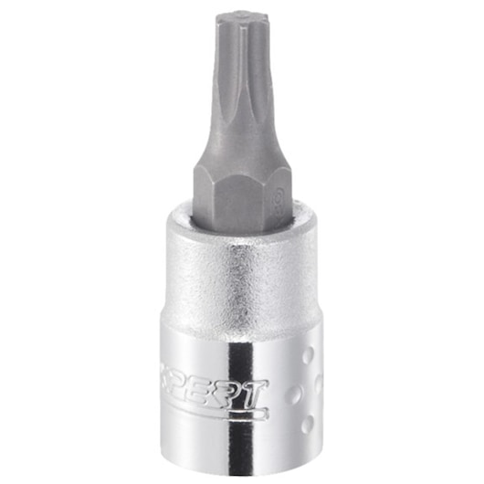 Facom E030126 hex bit socket, chrome finish, photographed on white background, product category: Photography.