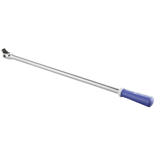 Facom E031603 long breaker bar with blue handle, photographed on white background.