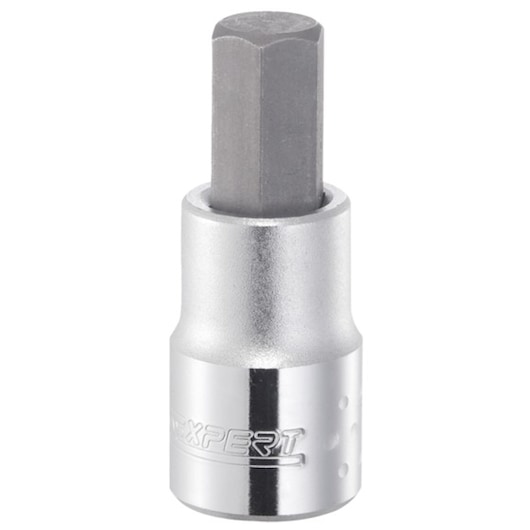 Facom E031901 hex socket bit with chrome finish, front angle on white background.