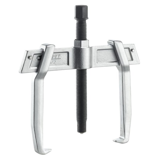 Facom E096003 two-jaw gear puller tool front angle, metal construction, photography on white background.