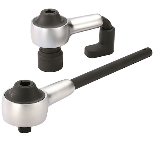 Facom torque multiplier E100104, silver and black, two-piece set, photographed on white background.
