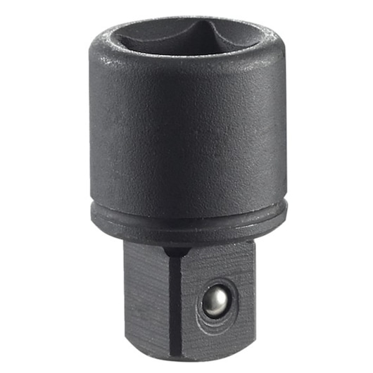 Facom E100203 black impact socket adapter, shown upright on white background.