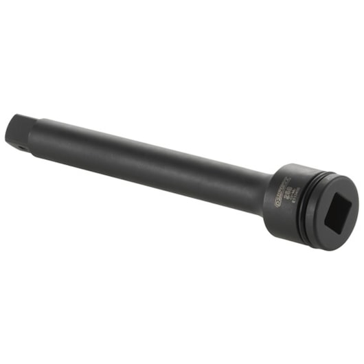 Facom E113488 black impact socket extension bar, photography, angled on white background.