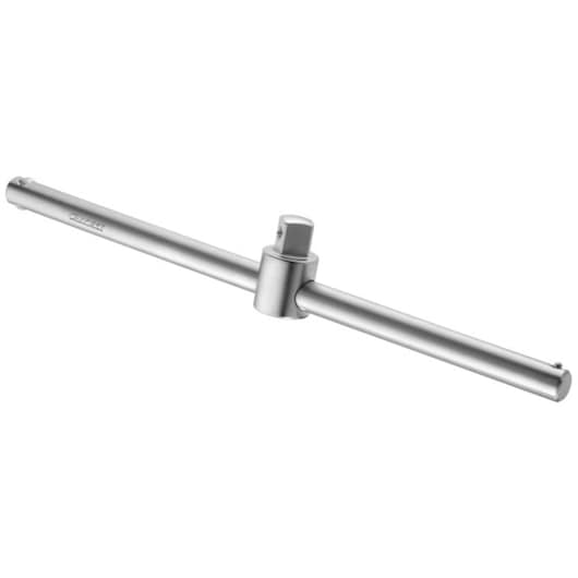 Facom E113815 metal sliding T-bar socket wrench, side angle, on white background.