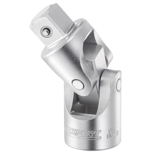 Facom E113822 socket universal joint, silver finish, photography, angled view on white background.