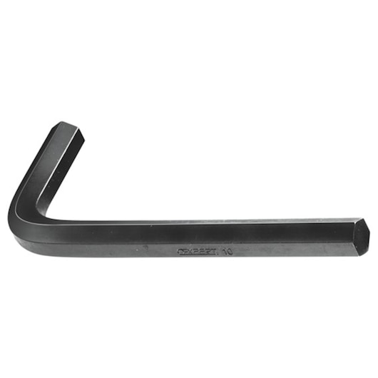 Facom E113928 hex key L-wrench, black finish, side angle on white background