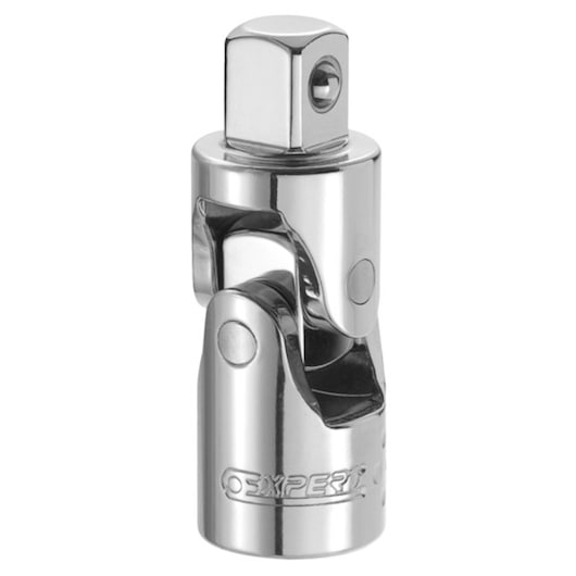 Facom E117264 chrome universal joint socket accessory, front angle on white background.