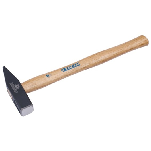 Facom E150103 hammer with wooden handle, side view, black metal head and natural wood finish.