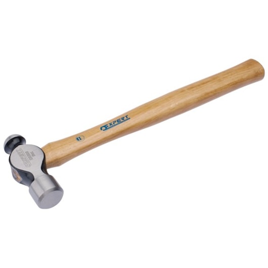 Facom E150107 ball pein hammer with wood handle, angled view on white background.