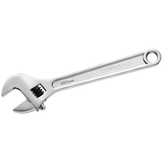 Facom adjustable wrench 250mm E187473, silver finish, product photo on white background.