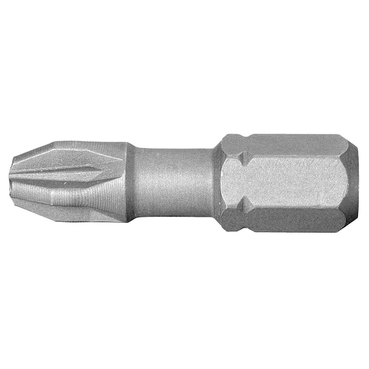 Facom ED_101T screwdriver bit, metallic finish, side angle product photography on white background