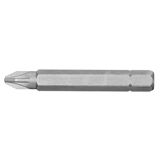 Facom ED_112 screwdriver bit, silver color, hexagonal shank, photographed on white background, side view.