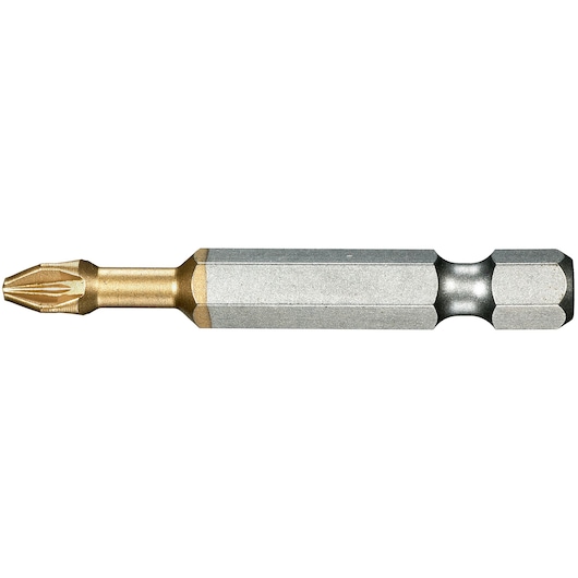 Facom ED_633T screwdriver bit, metallic and gold, side view, on white background.