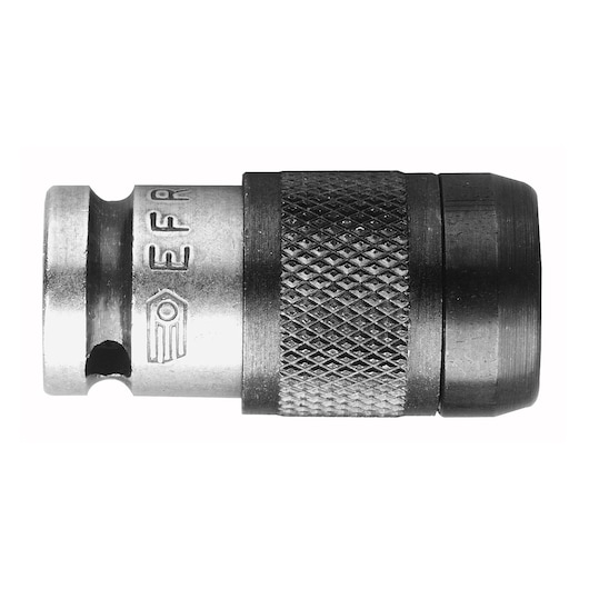 Facom EF_R metal socket adapter with knurled grip, side angle, tool photography.
