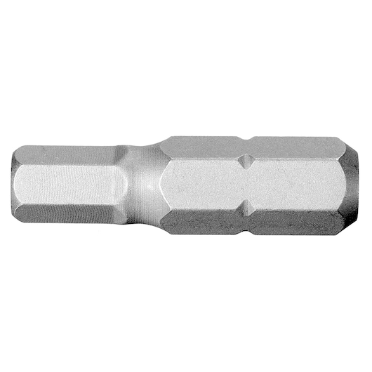 Facom EH_101_5 hex screwdriver bit, silver metal finish, side view on white background.