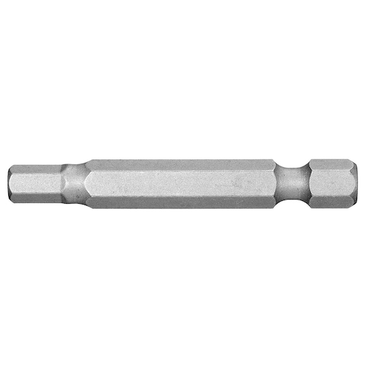 Facom EH_608 hexagonal metal screwdriver bit, side angle, on white background.