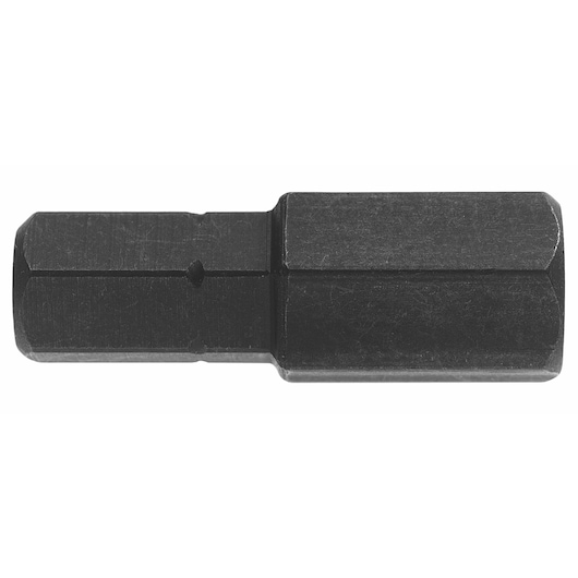 Photo of Facom hex socket adapter, black metal finish, SKU ENH_314, tool accessory on white background, side view.