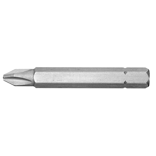 Facom EP_122 steel Phillips screwdriver bit on white background, side angle.