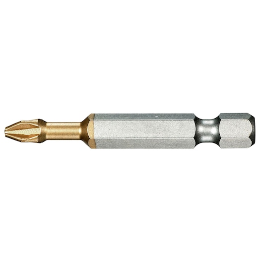 Facom EP_631T screwdriver bit, gold and silver, photographed from the side on a white background.