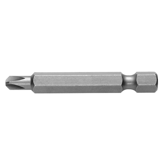 Facom ETORM_608 screwdriver bit, silver metal, Phillips head, hex shank, side view, tool photography.