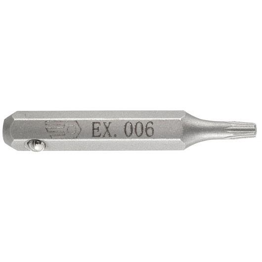 Facom EX_006 screwdriver bit, silver, Torx tip, side view, plain white background.