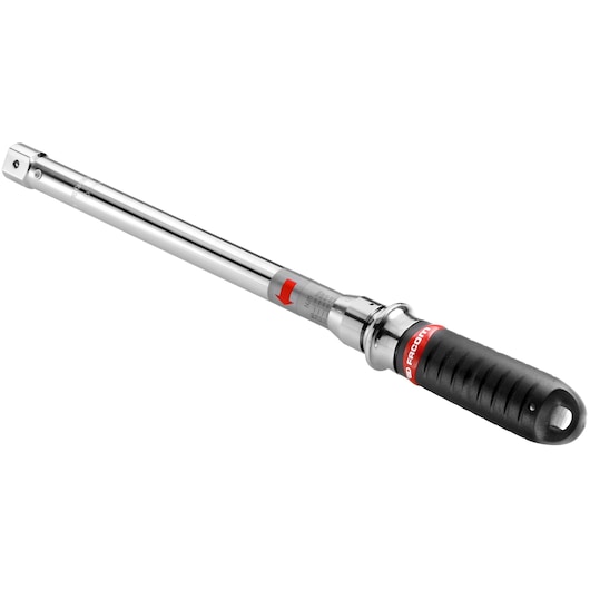 Facom J_306-50D torque wrench with black grip and chrome shaft, side angle on white background.